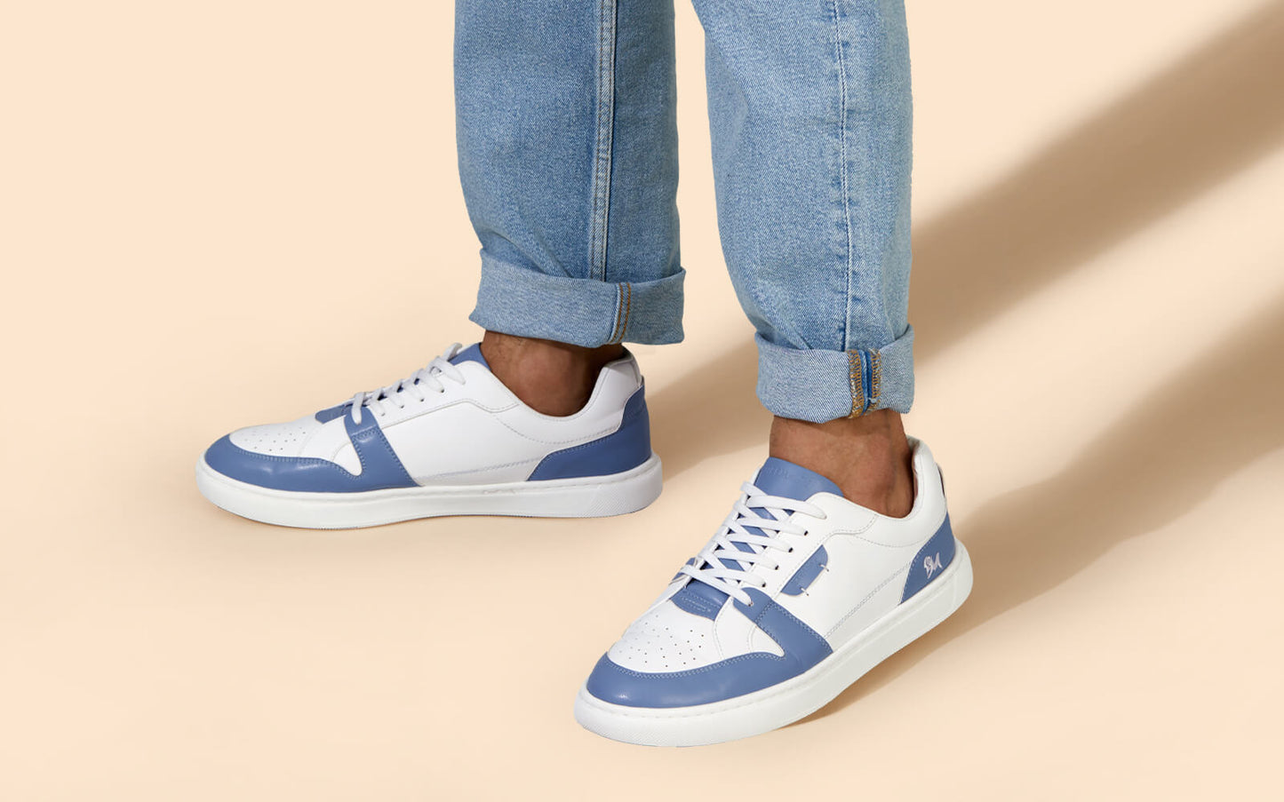 Retro Slick Sneakers : Blue and White by My Store