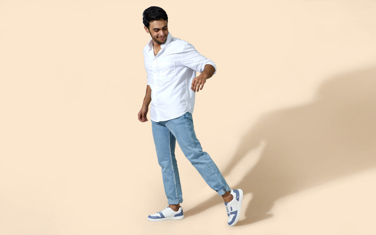 Retro Slick Sneakers : Blue and White by My Store