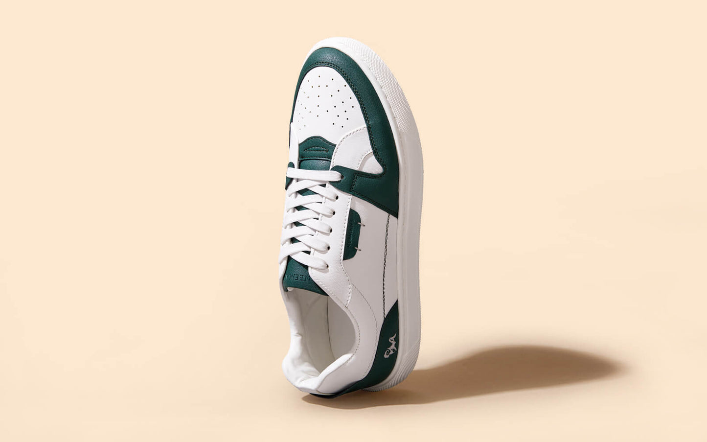 Retro Slick Sneakers : Green and White by My Store