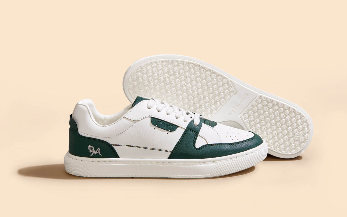 Retro Slick Sneakers : Green and White by My Store