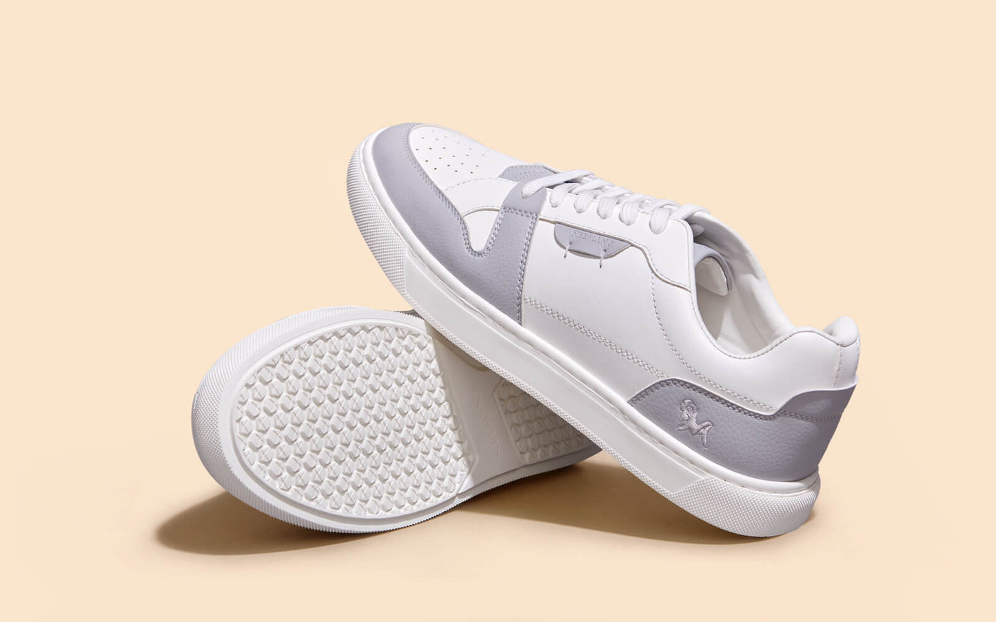 Retro Slick Sneakers : Grey and White by My Store