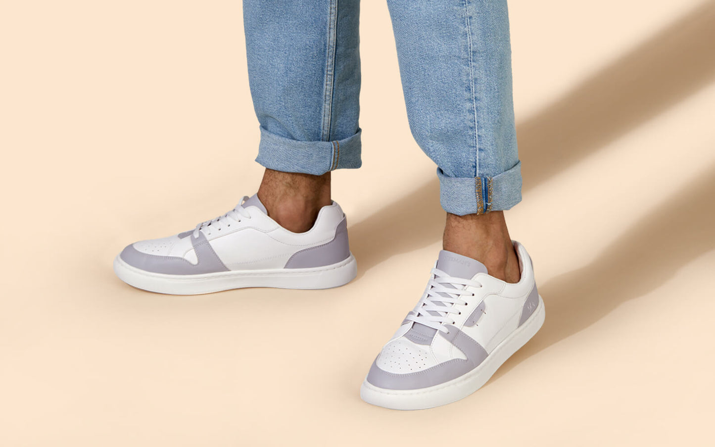 Retro Slick Sneakers : Grey and White by My Store