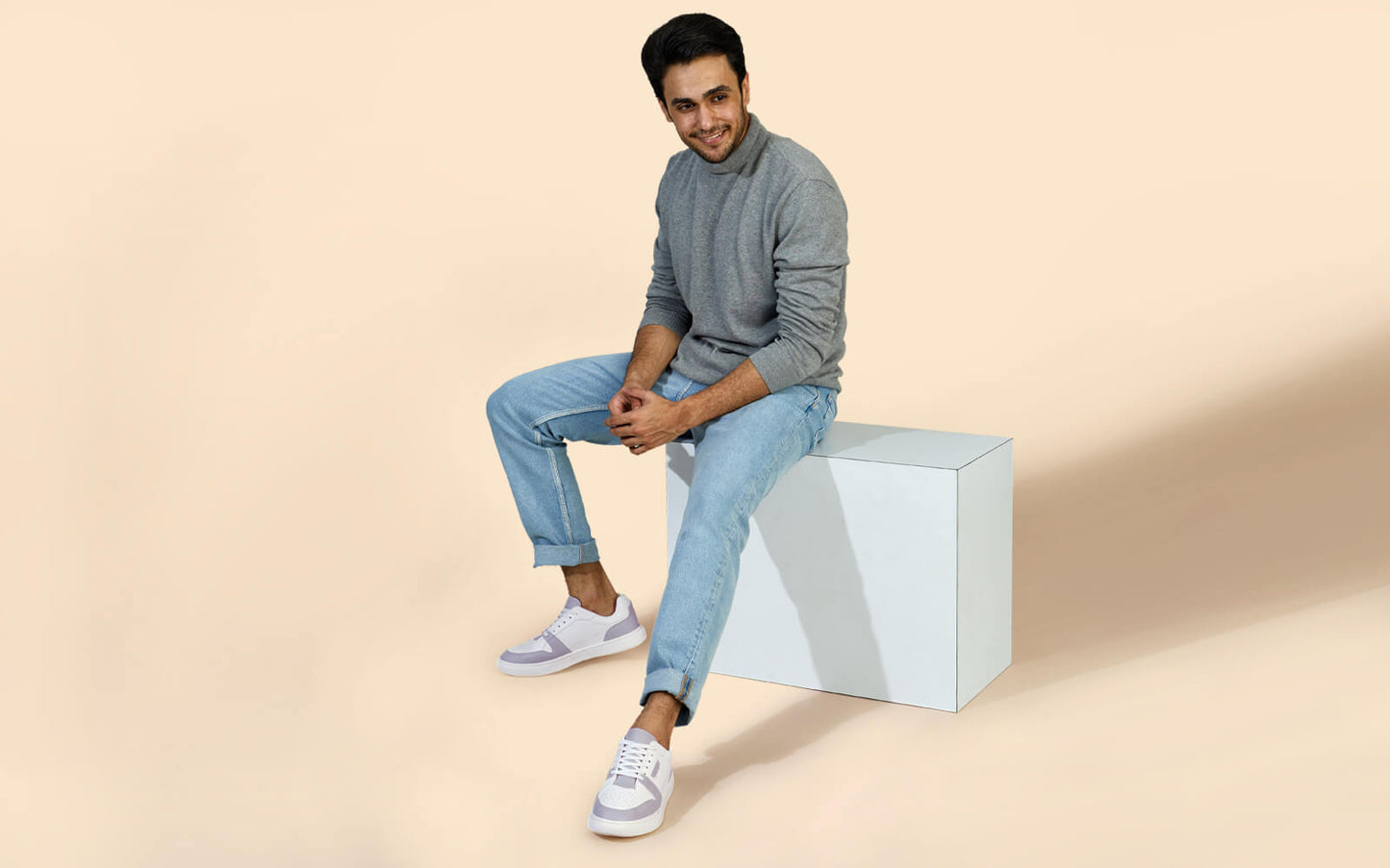 Retro Slick Sneakers : Grey and White by My Store