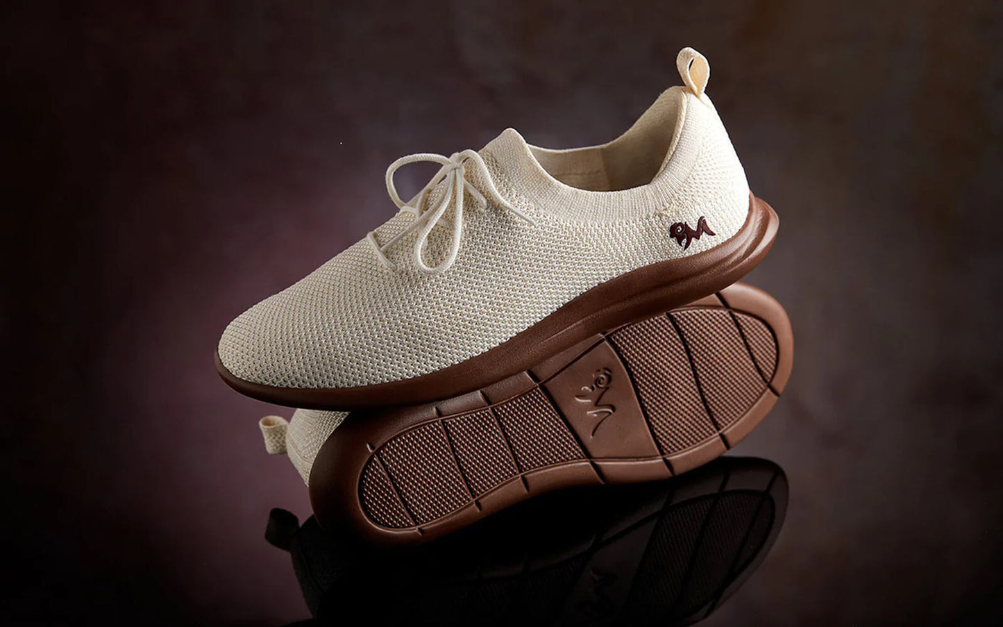 ReLive Knit Sneakers : Tusk Ivory / Brown Sole by My Store