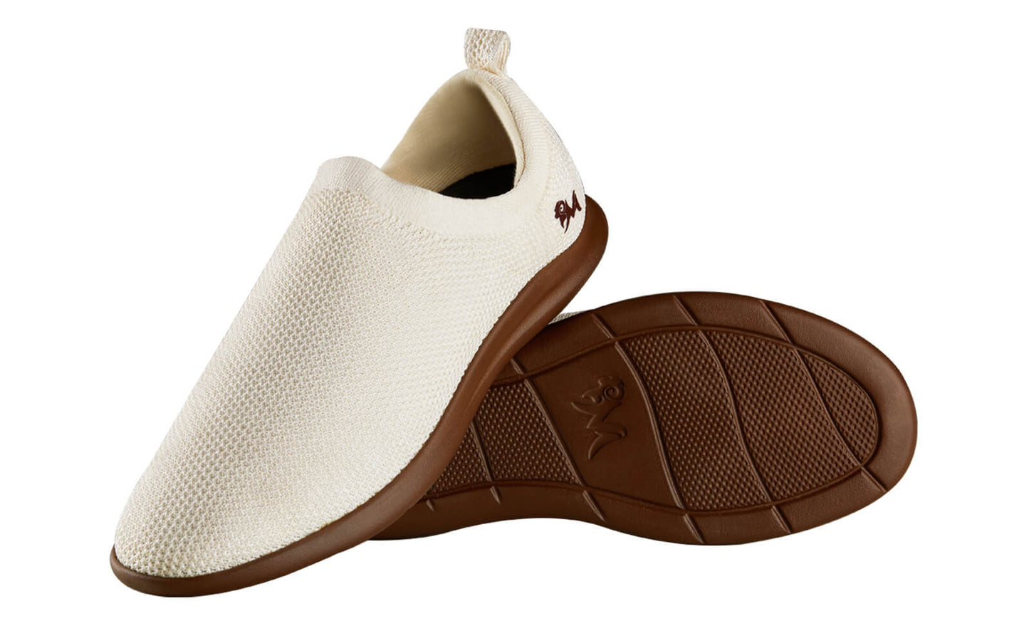 ReLive Knit Slip Ons : Tusk Ivory / Brown Sole by My Store