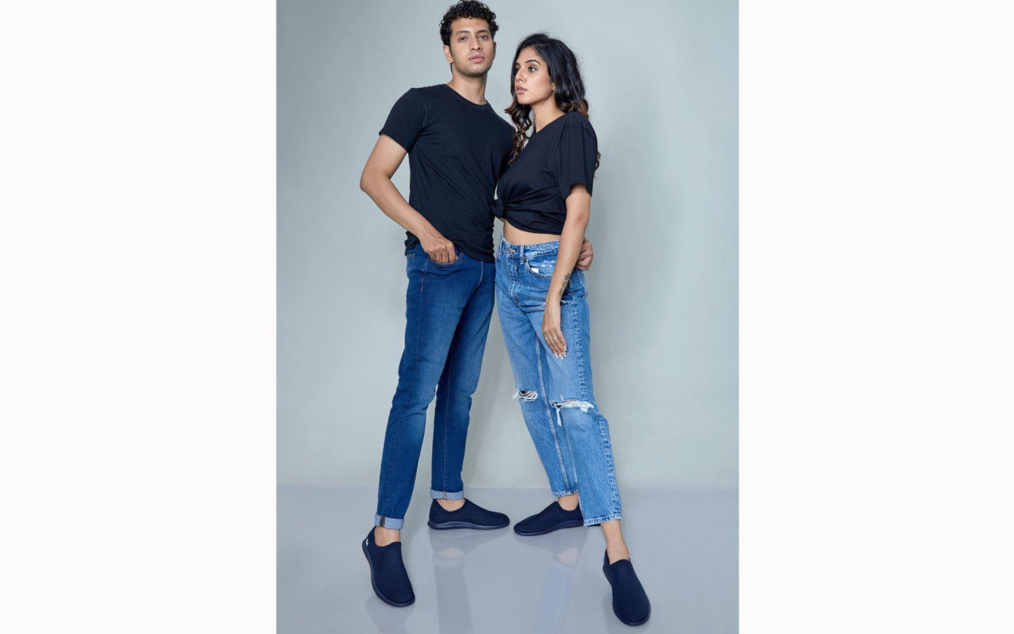 ReLive Knit Slip Ons : Dawn Blue by My Store