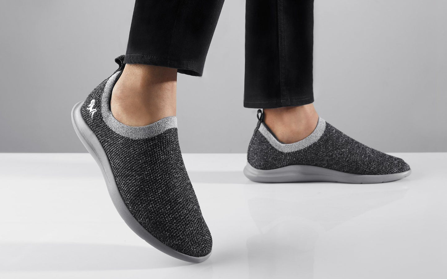 ReLive Knit Slip Ons : Grey Melange by My Store