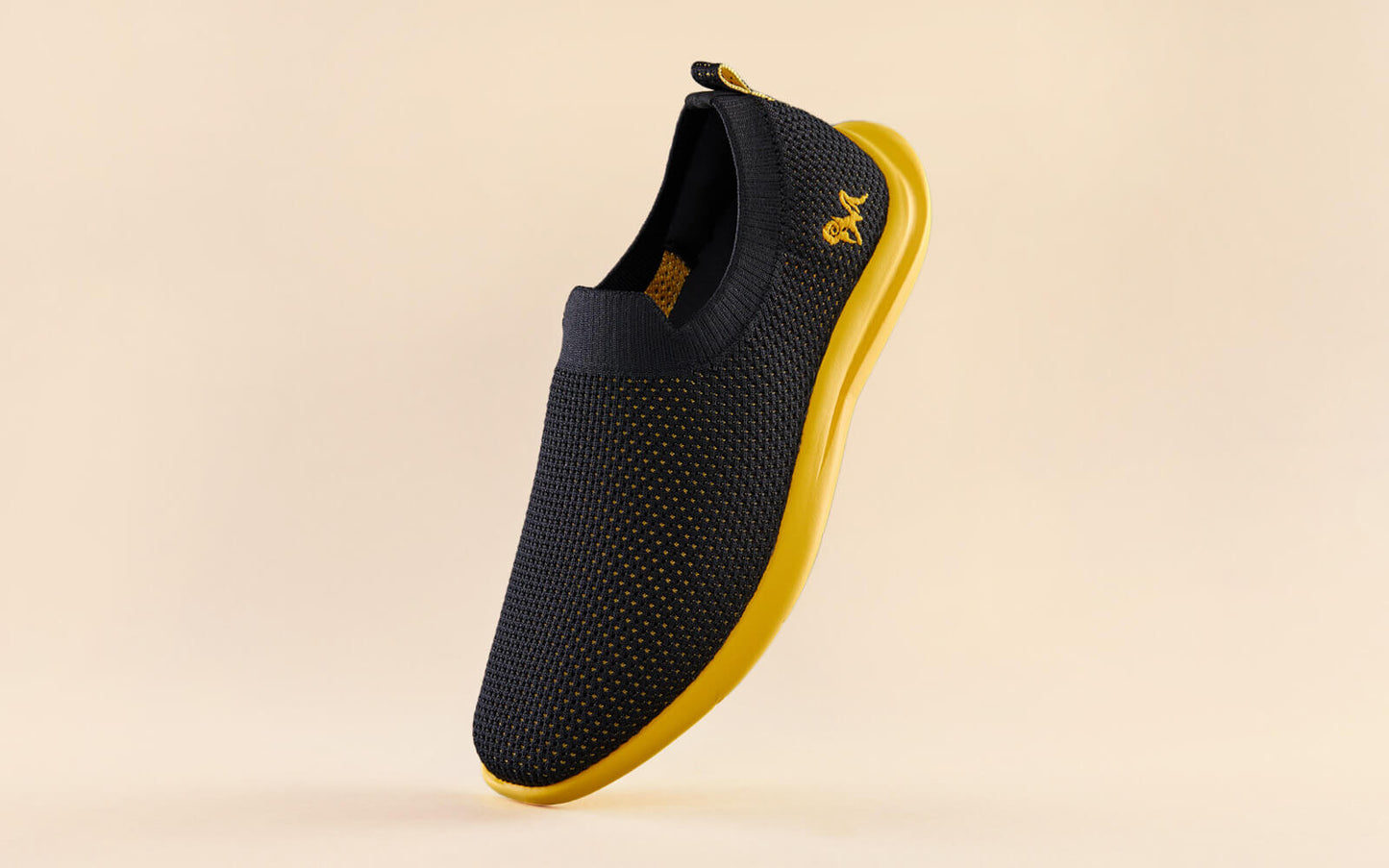 Spotlight Slip Ons : Hale Black / Yellow Sole by My Store