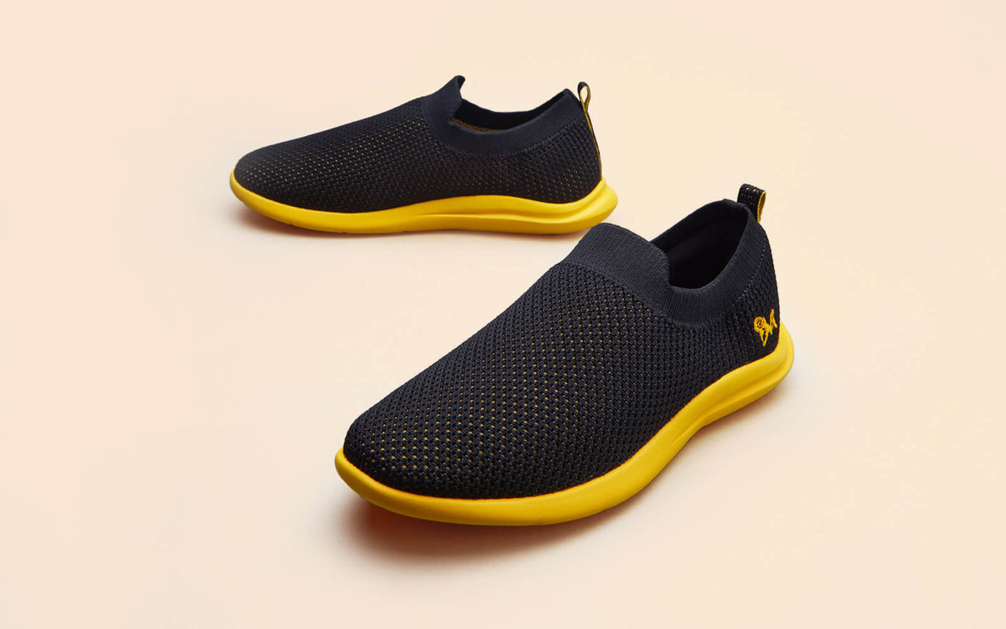 Spotlight Slip Ons : Hale Black / Yellow Sole by My Store
