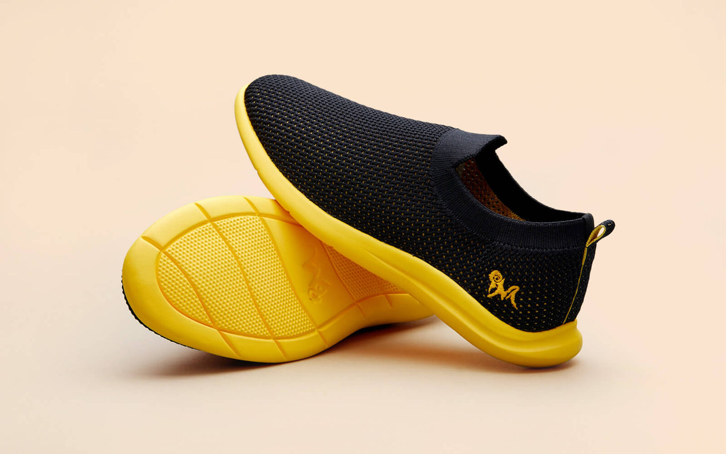 Spotlight Slip Ons : Hale Black / Yellow Sole by My Store