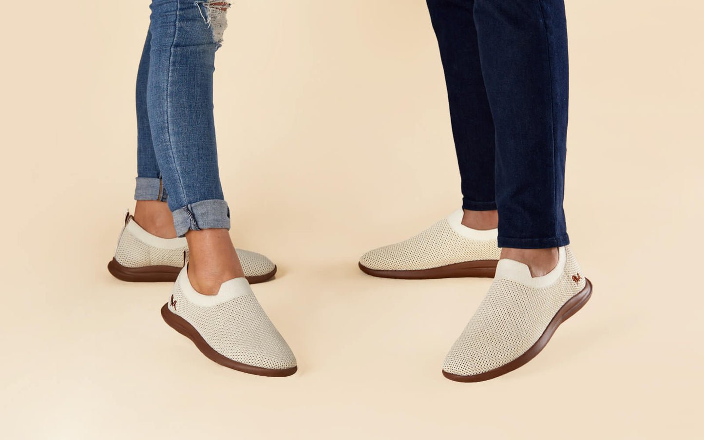 Spotlight Slip Ons : Tusk Ivory / Brown Sole by My Store
