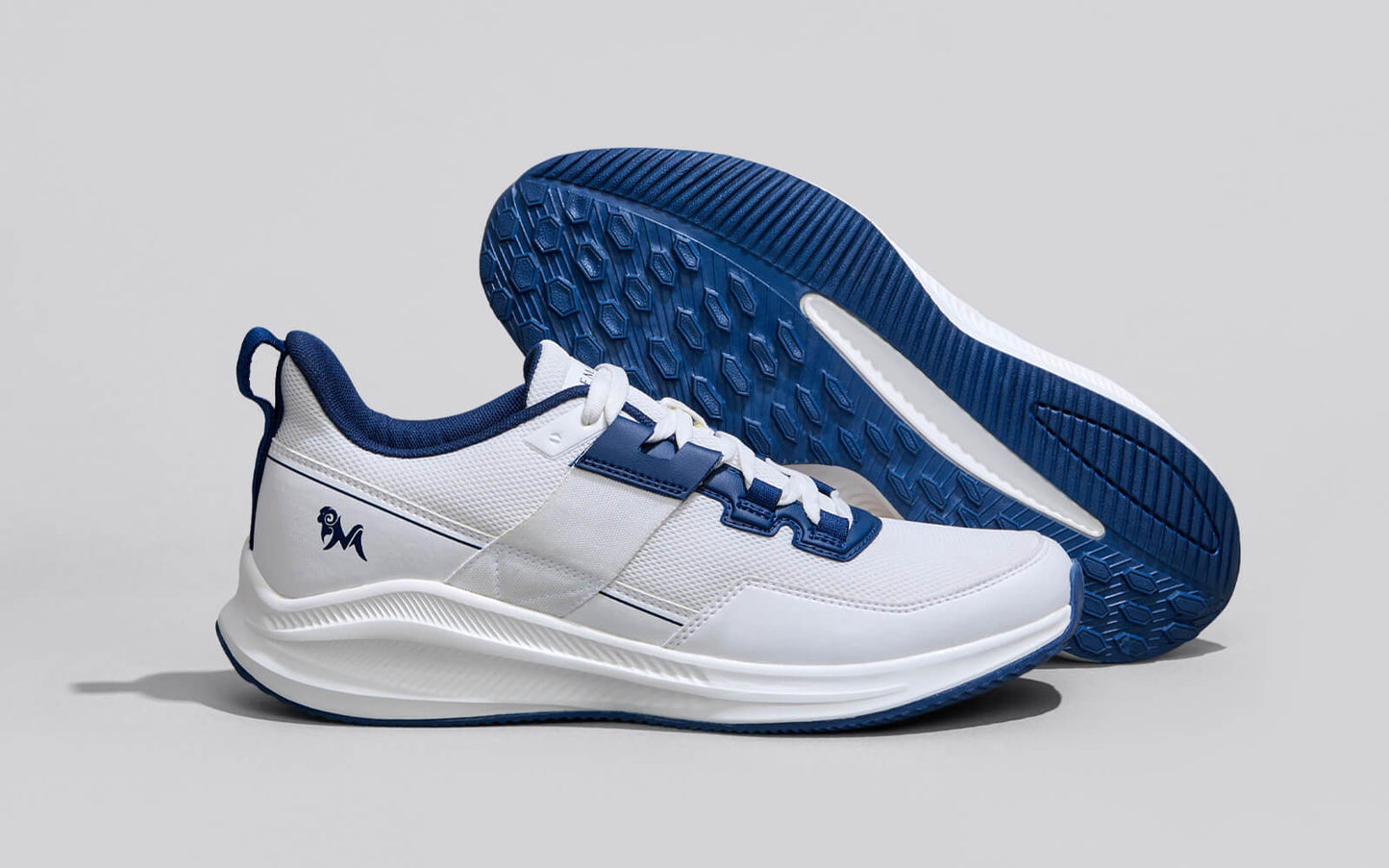 The Exuberants – White-Blue | Trendy White & Blue Sneakers for Active Everyday Style