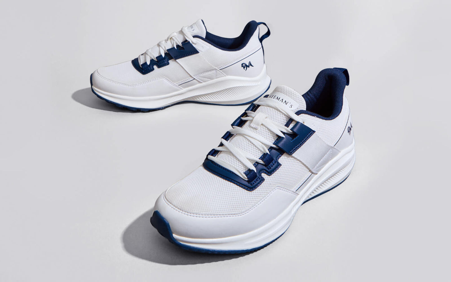 The Exuberants – White-Blue | Trendy White & Blue Sneakers for Active Everyday Style