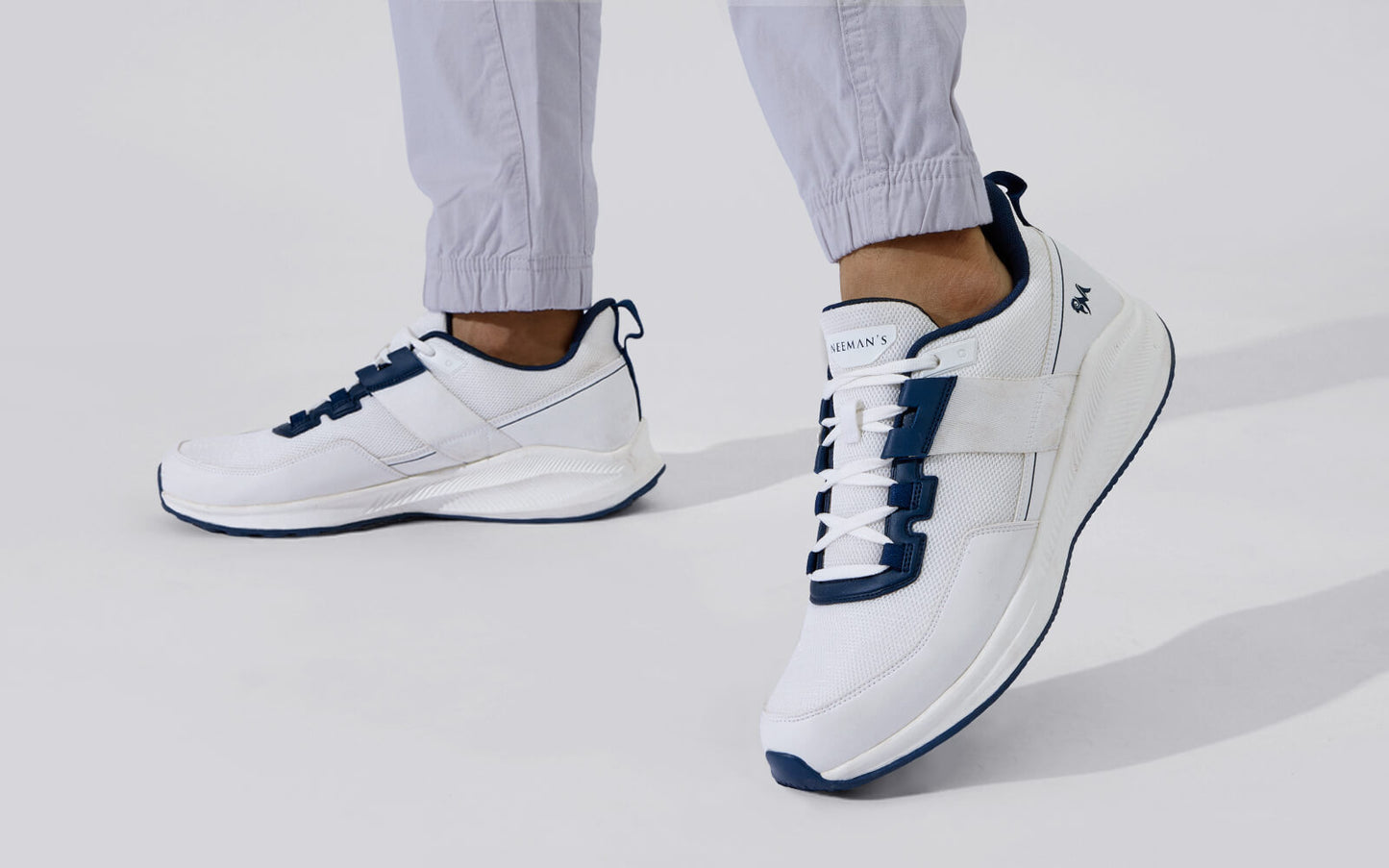 The Exuberants – White-Blue | Trendy White & Blue Sneakers for Active Everyday Style