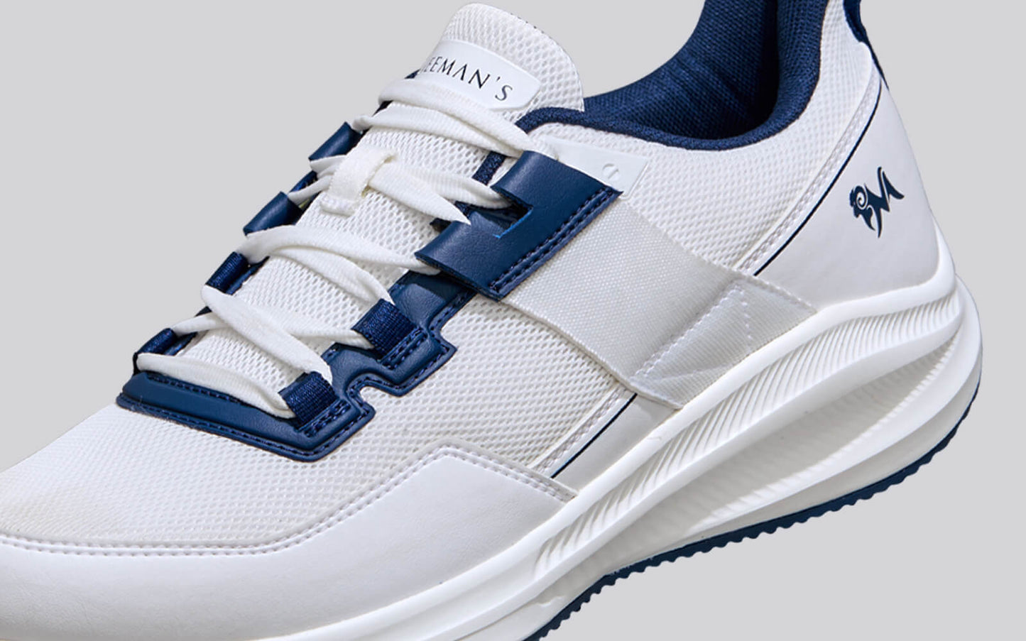 The Exuberants – White-Blue | Trendy White & Blue Sneakers for Active Everyday Style