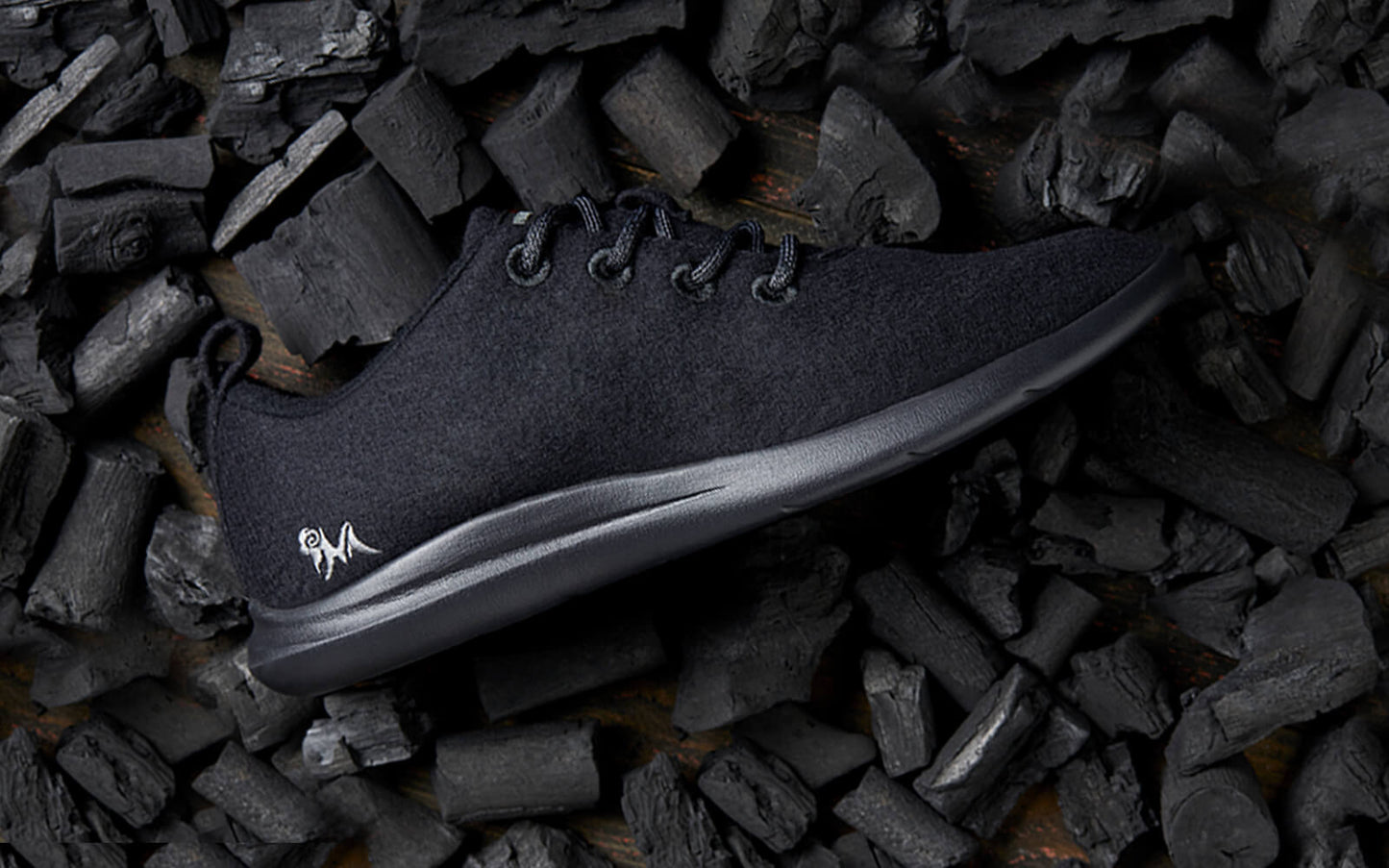 Wool Joggers : Coal Black / Black Sole by My Store