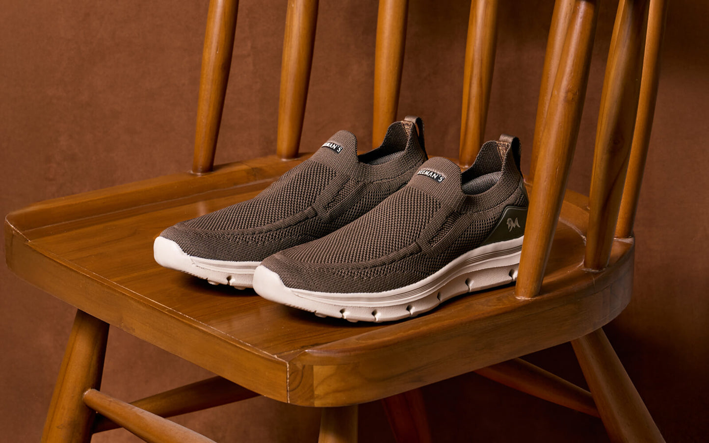 Breathe Ease Slip Ons : Brown by My Store