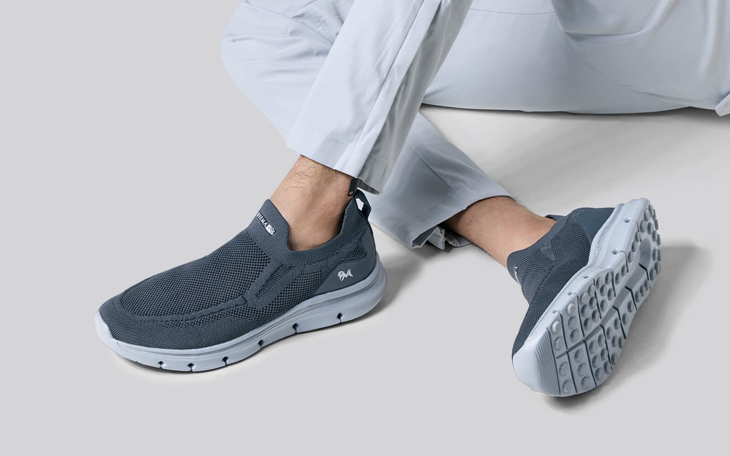 Breathe Ease Slip Ons : Grey by My Store
