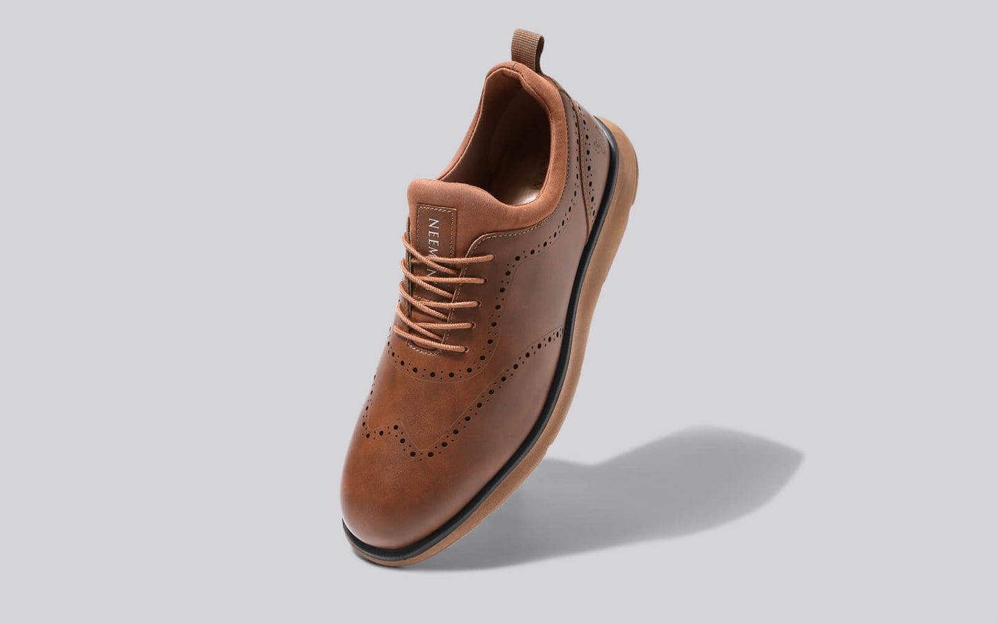 Crossover Brogues – Tan | Classic Tan Brogue Shoes for Men with Modern Comfort by My Store