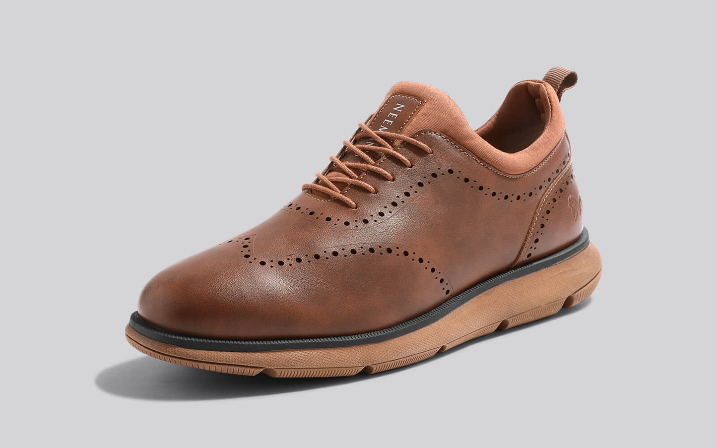 Crossover Brogues – Tan | Classic Tan Brogue Shoes for Men with Modern Comfort by My Store