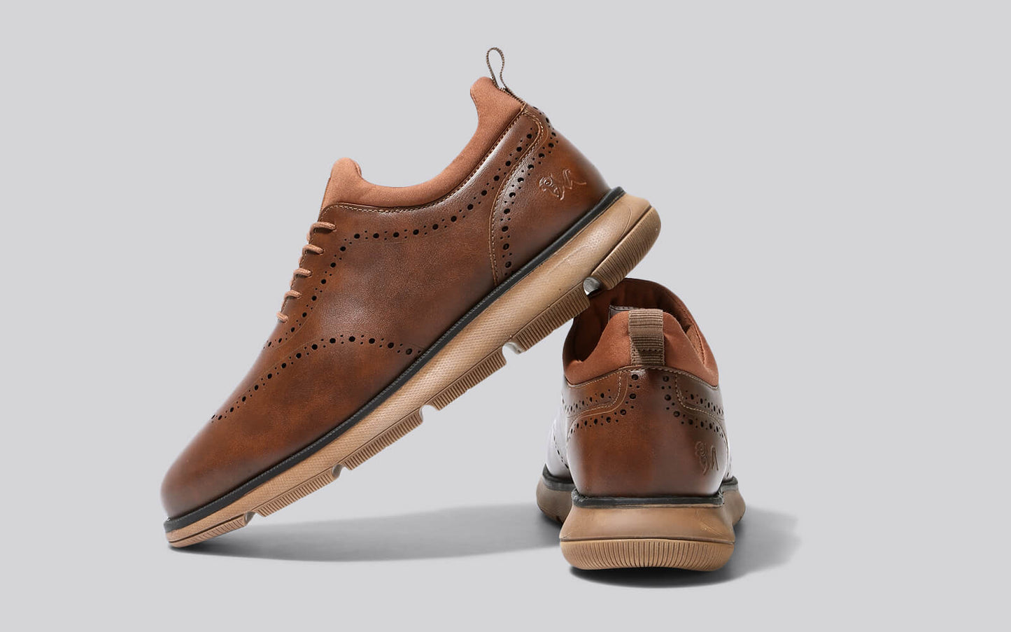 Crossover Brogues – Tan | Classic Tan Brogue Shoes for Men with Modern Comfort by My Store