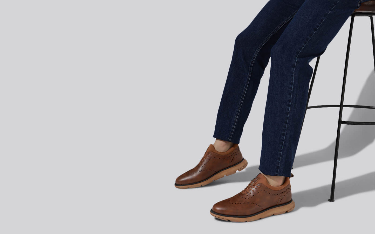 Crossover Brogues – Tan | Classic Tan Brogue Shoes for Men with Modern Comfort by My Store