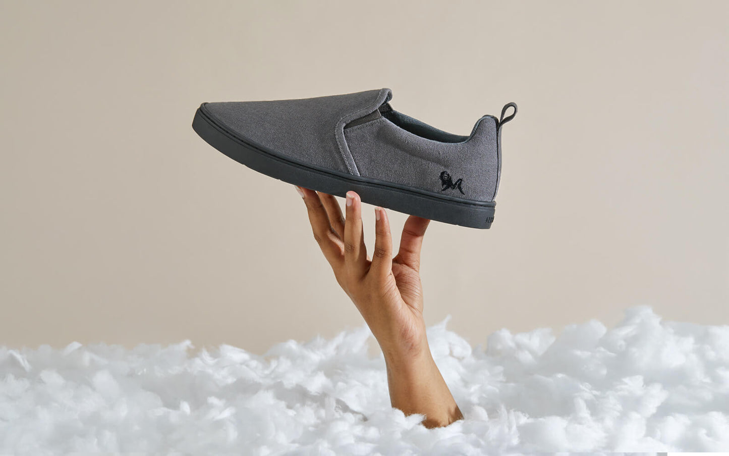 Cotton Slip Ons : Pebble Grey by My Store