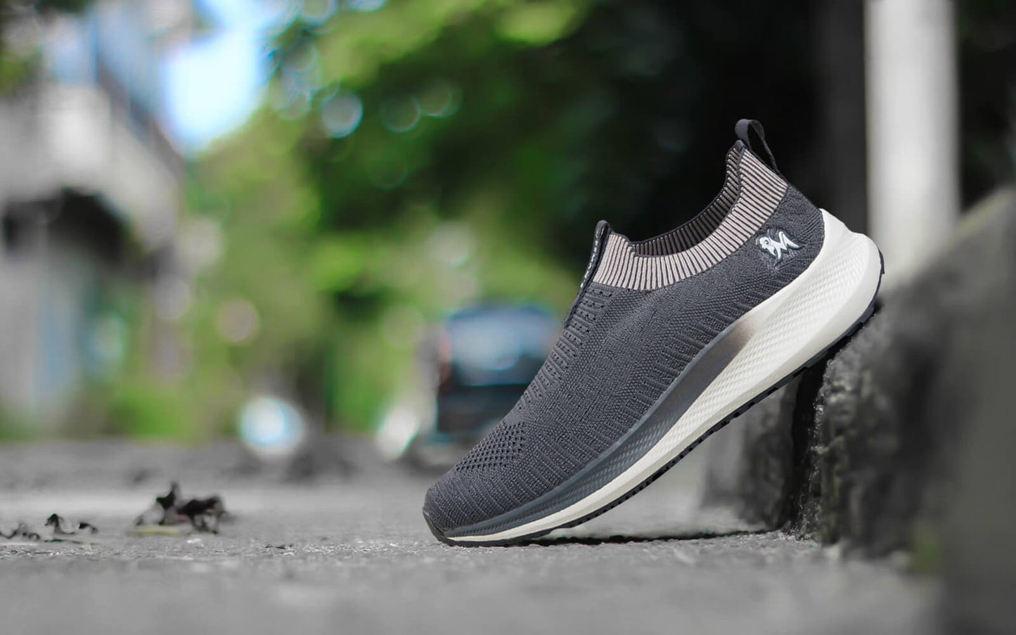Grip Fit Slip-Ons – Grey | Comfortable Grey Slip-On Shoes for Everyday Wear by My Store