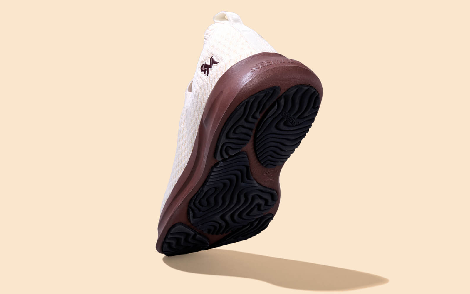 Knit Trainers For Men : Ivory Brown by My Store