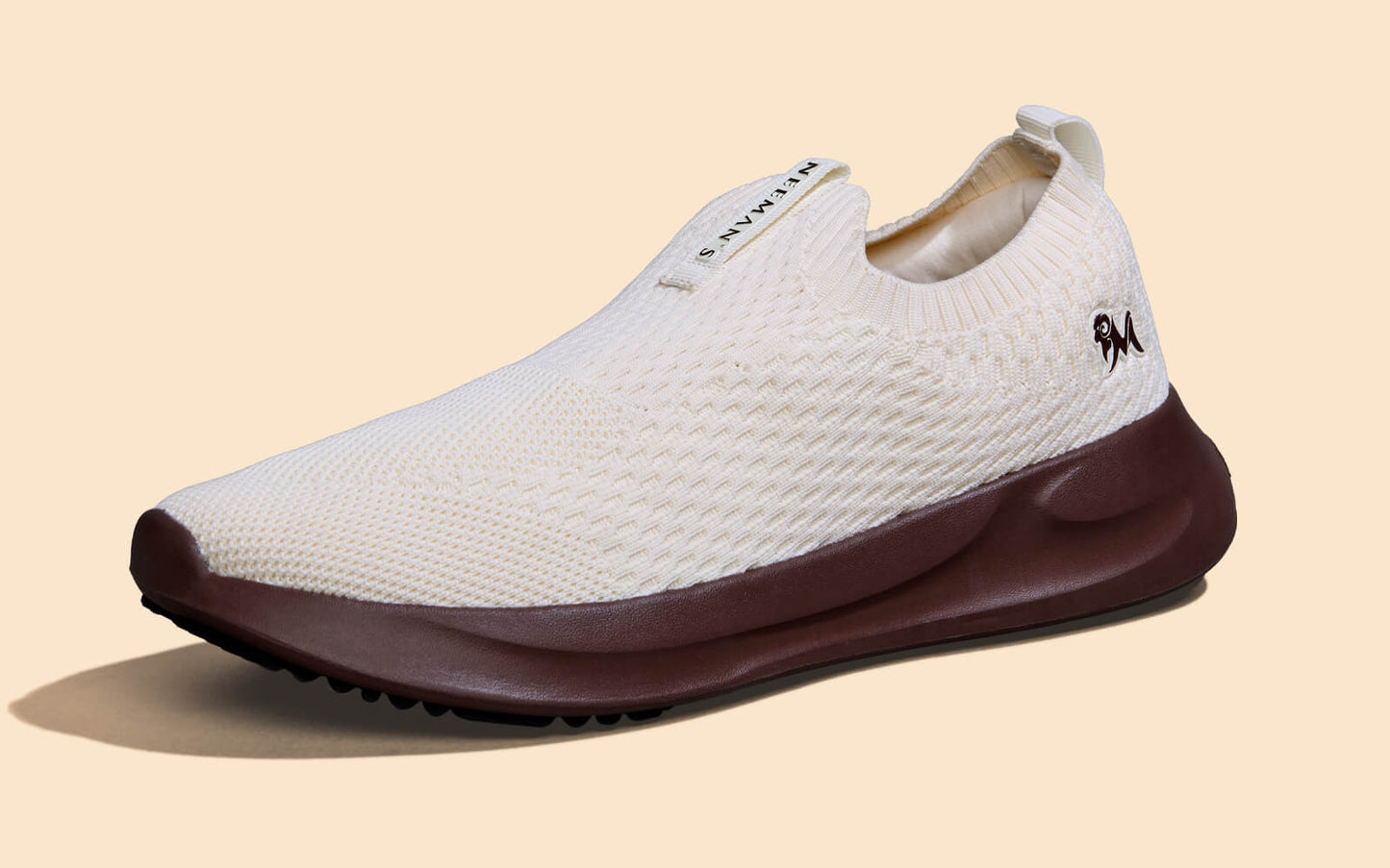 Knit Trainers For Men : Ivory Brown by My Store