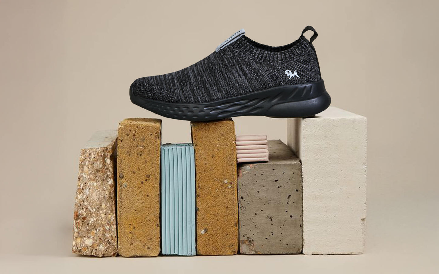 Melange Slip Ons : Black by My Store