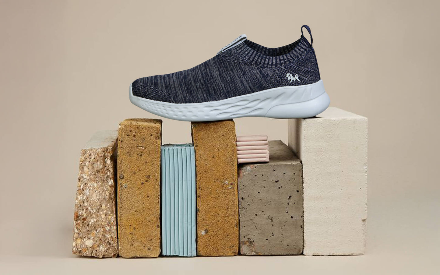 Melange Slip Ons : Navy by My Store