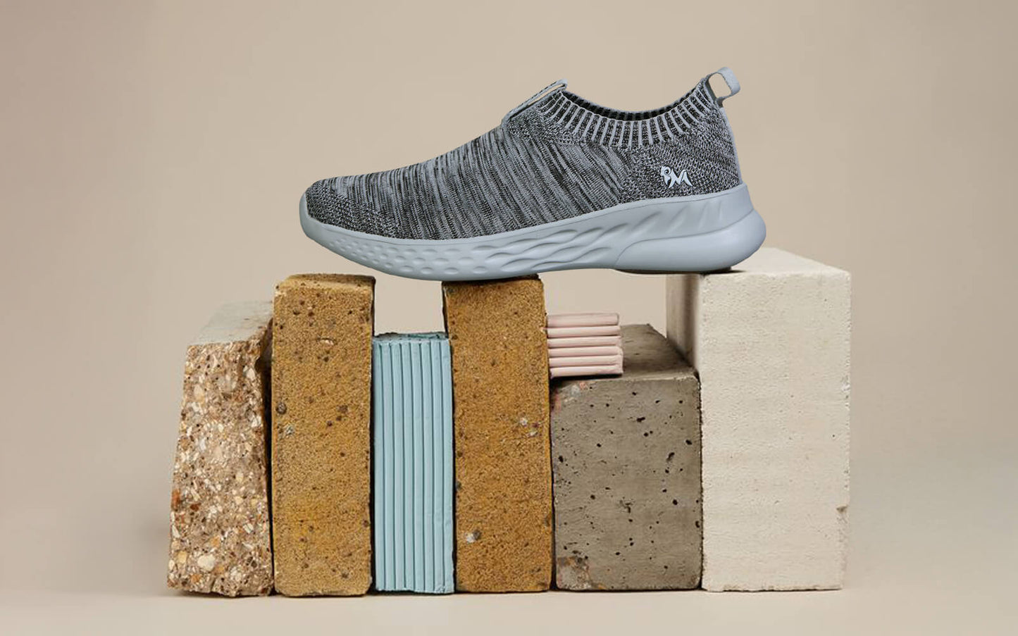 Melange Slip Ons : Grey by My Store