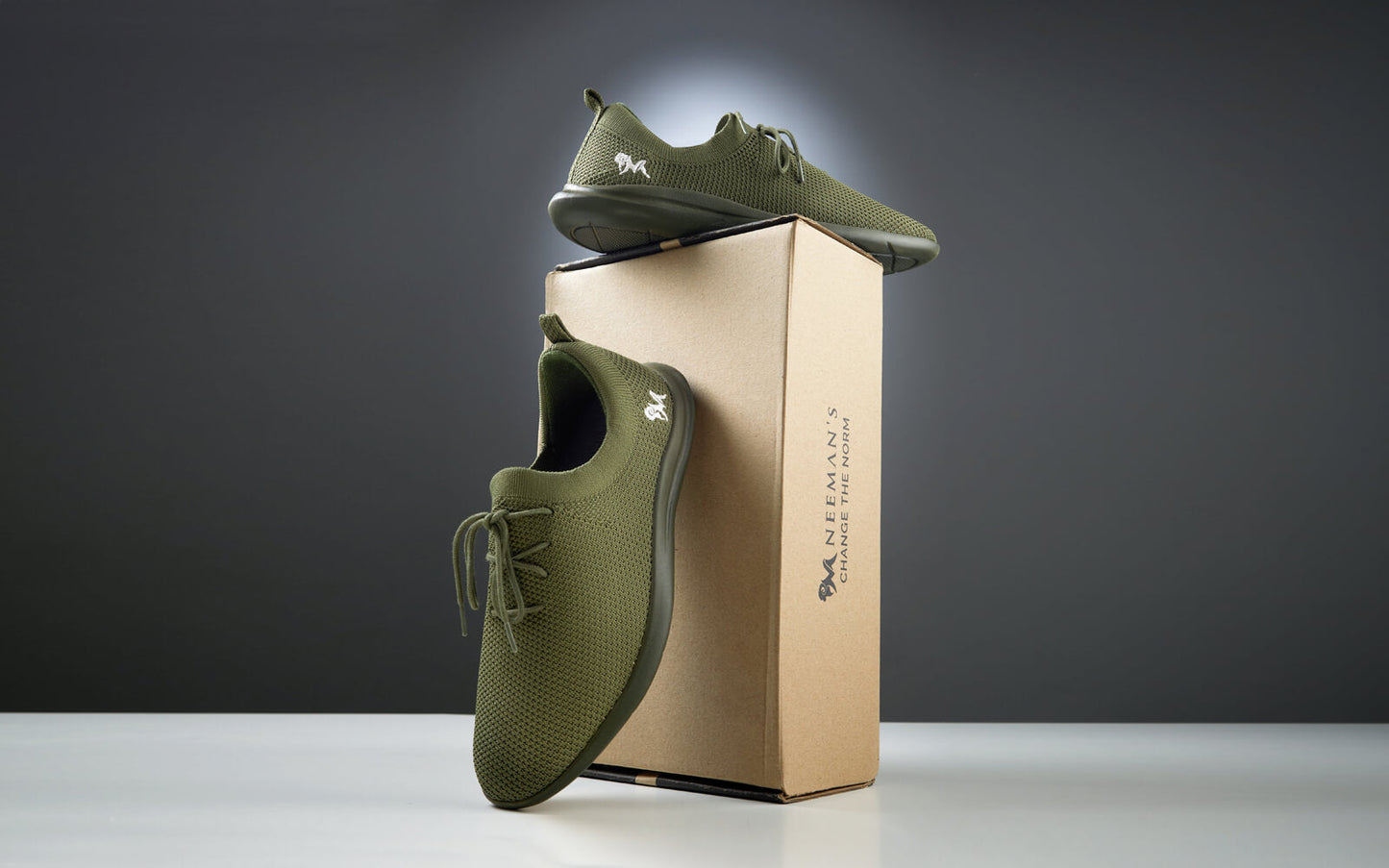 ReLive Knit Sneakers : Olive Green by My Store