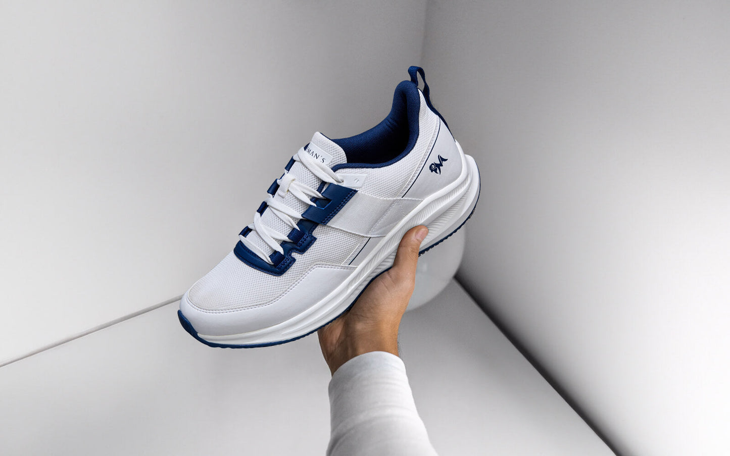The Exuberants – White-Blue | Trendy White & Blue Sneakers for Active Everyday Style