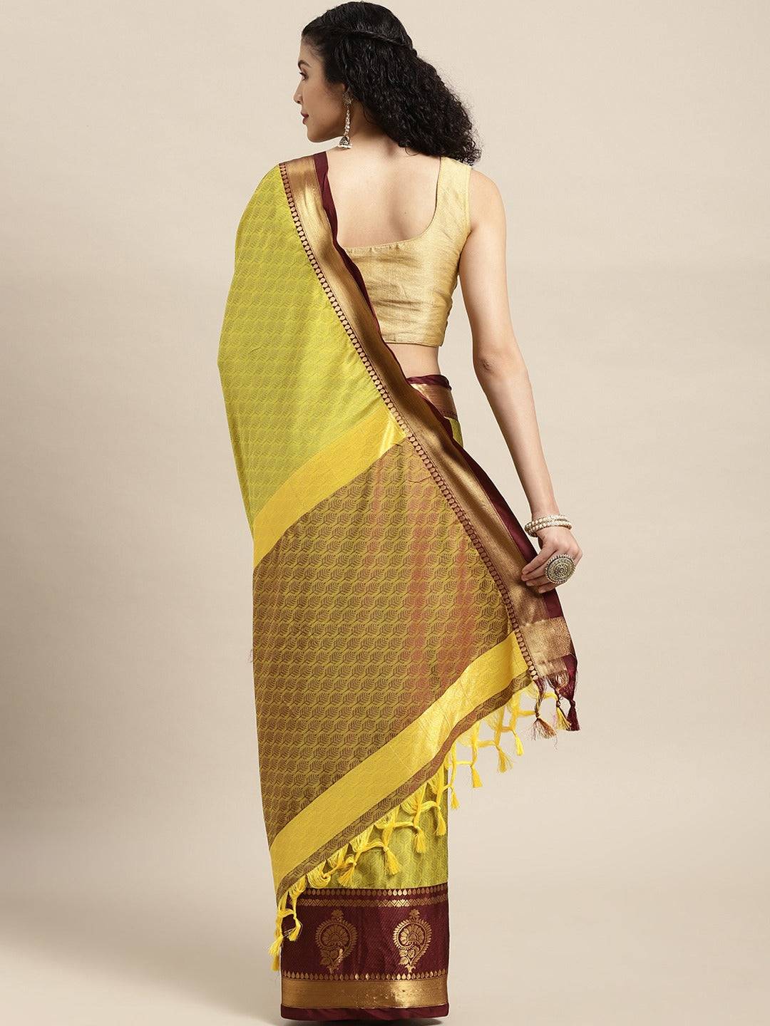Exclusive Self Butti Design Uppada Cotton Silk Saree by My Store