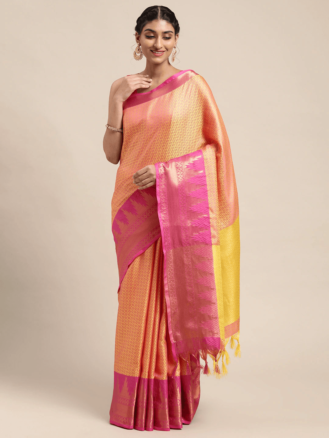 Exclusive Self Butti Design Uppada Cotton Silk Saree by My Store