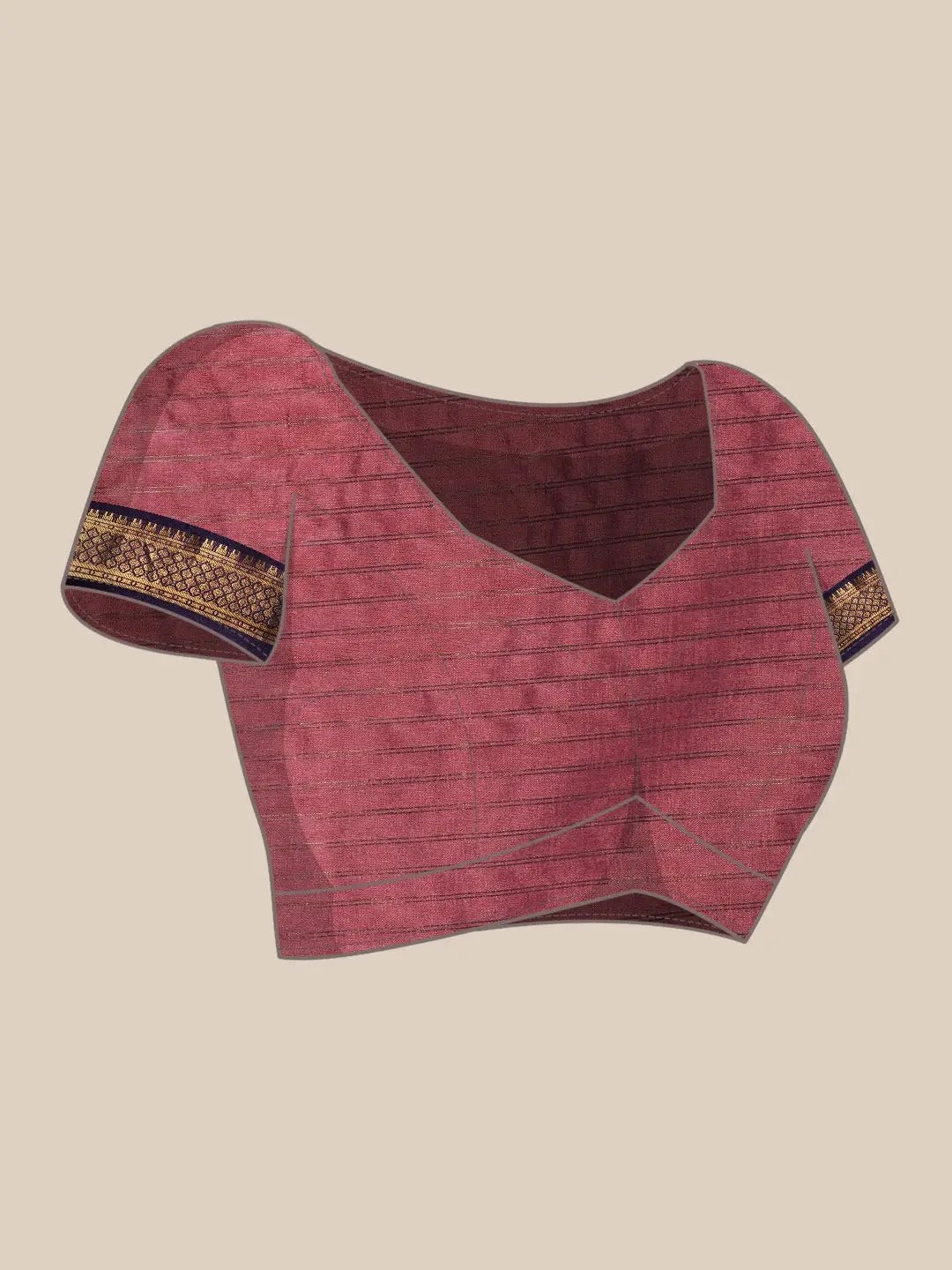 Exclusive Pink Colour Chex Design Uppada Cotton Silk Saree by My Store