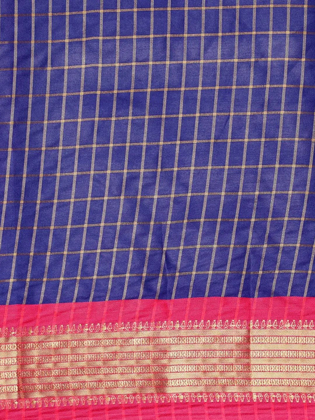 Exclusive Self Butti Blue Colour Uppada Cotton Silk Saree by My Store