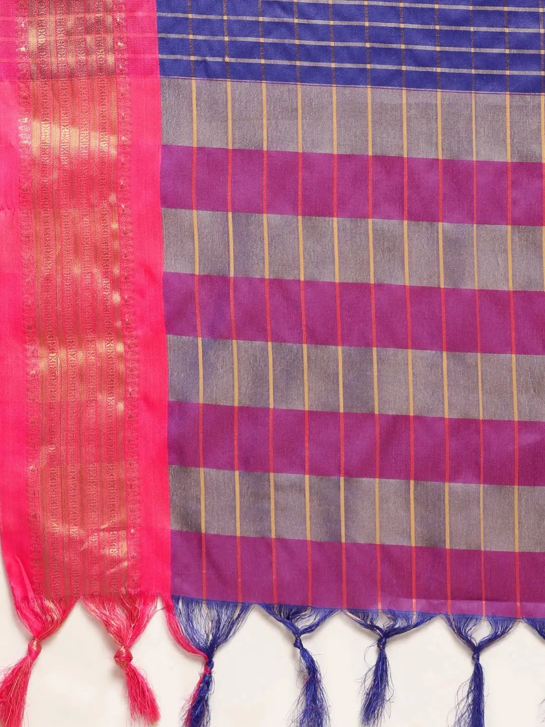 Exclusive Self Butti Blue Colour Uppada Cotton Silk Saree by My Store