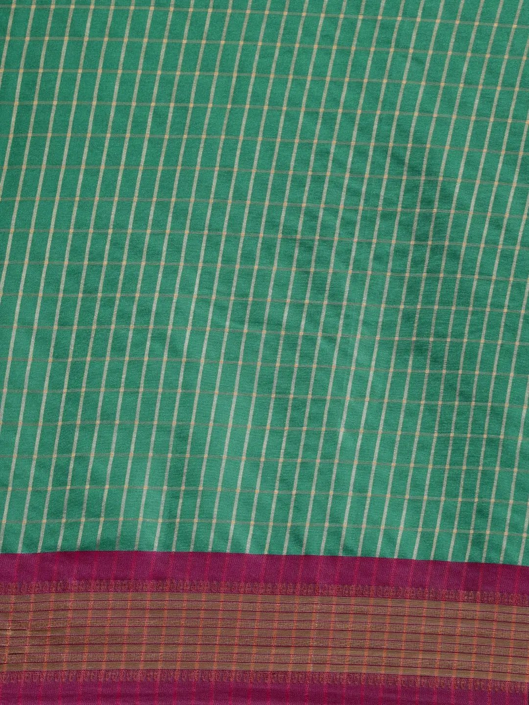 Exclusive Rama Colour Self Butti Design Uppada Cotton Silk Saree by My Store