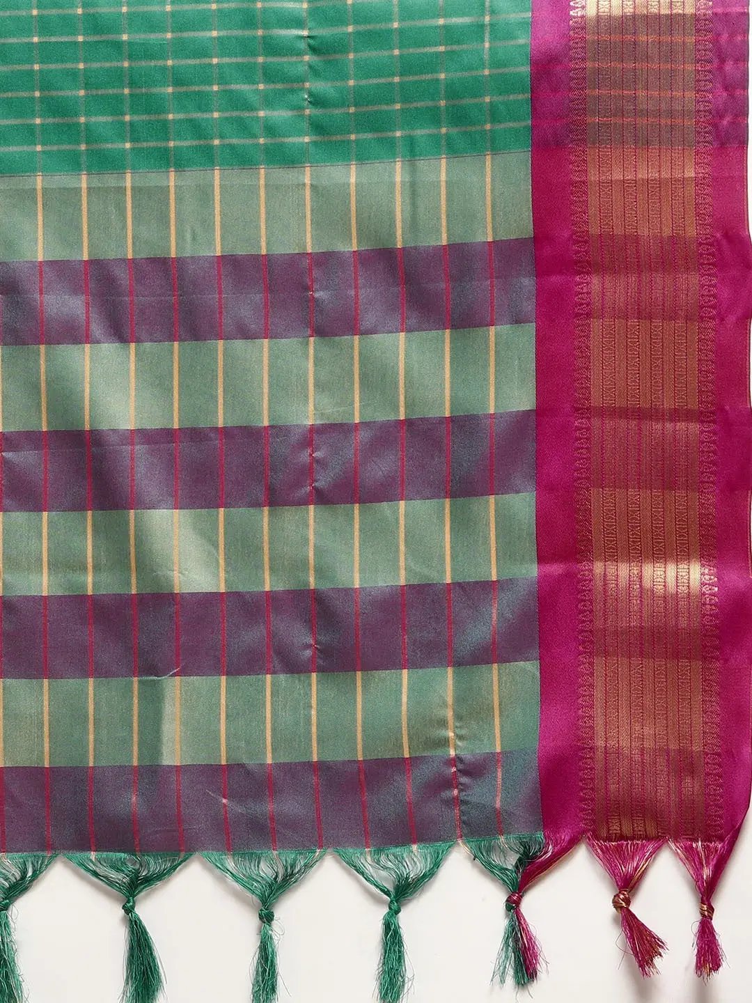 Exclusive Rama Colour Self Butti Design Uppada Cotton Silk Saree by My Store