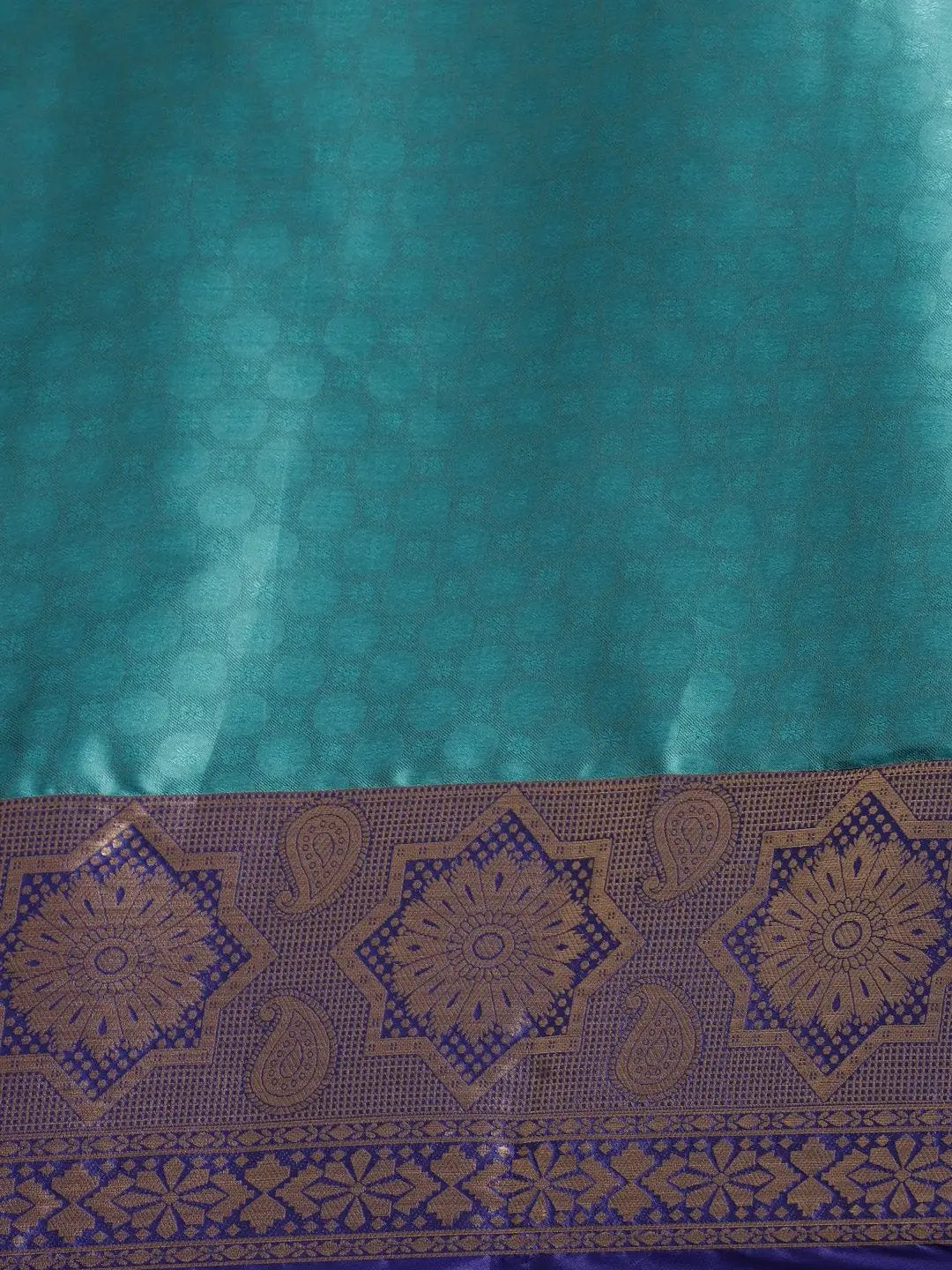 Rama Colour Self Butti Design Uppada Cotton Silk Saree by My Store