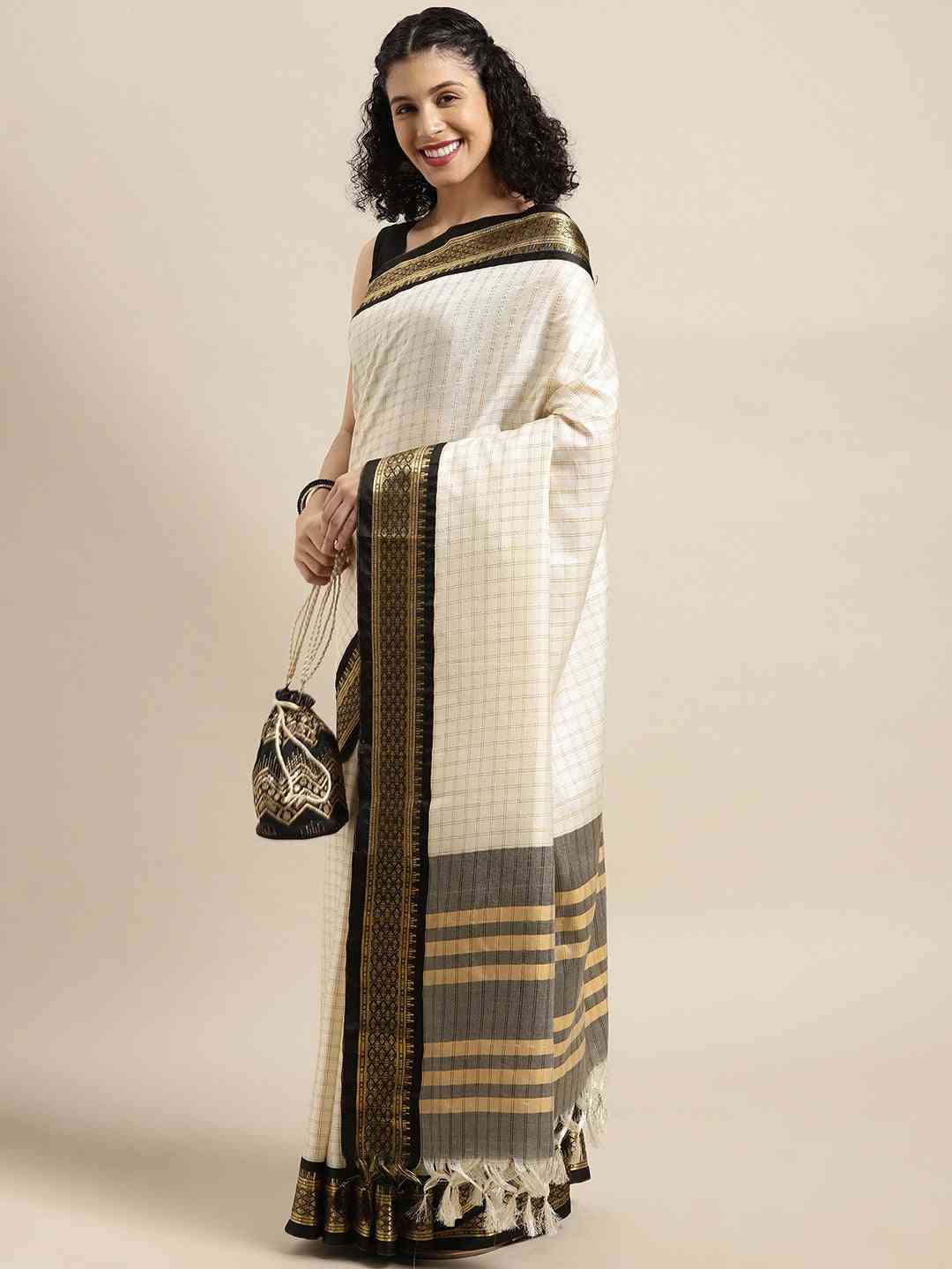 Exclusive Self Butti Design Uppada Cotton Silk Saree by My Store
