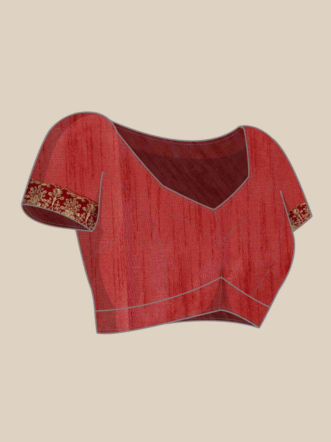 Chiffon Bandhej Print Saree With Embellished Border by My Store