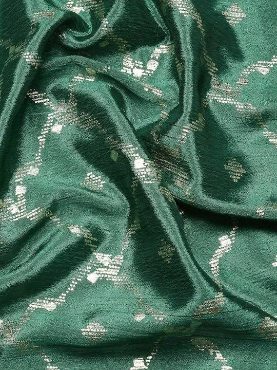 Poly Chiffon Abstract Printed Saree by My Store