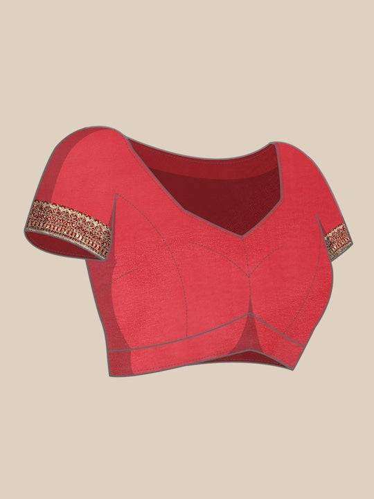 Sequinned Poly Georgette Bandhani Saree by My Store