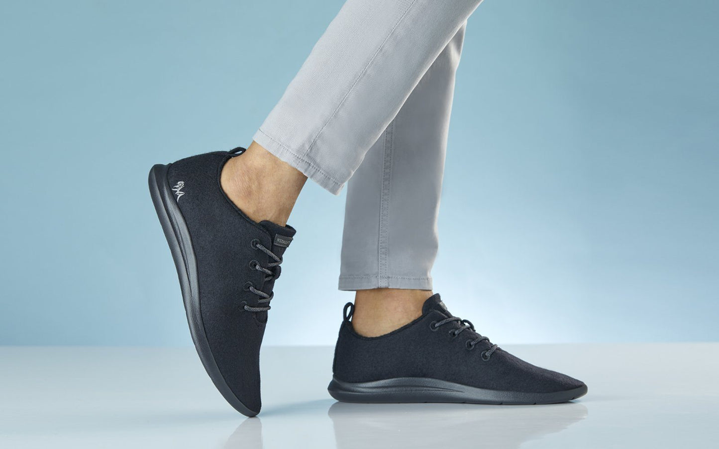 Wool Joggers : Coal Black / Black Sole by My Store