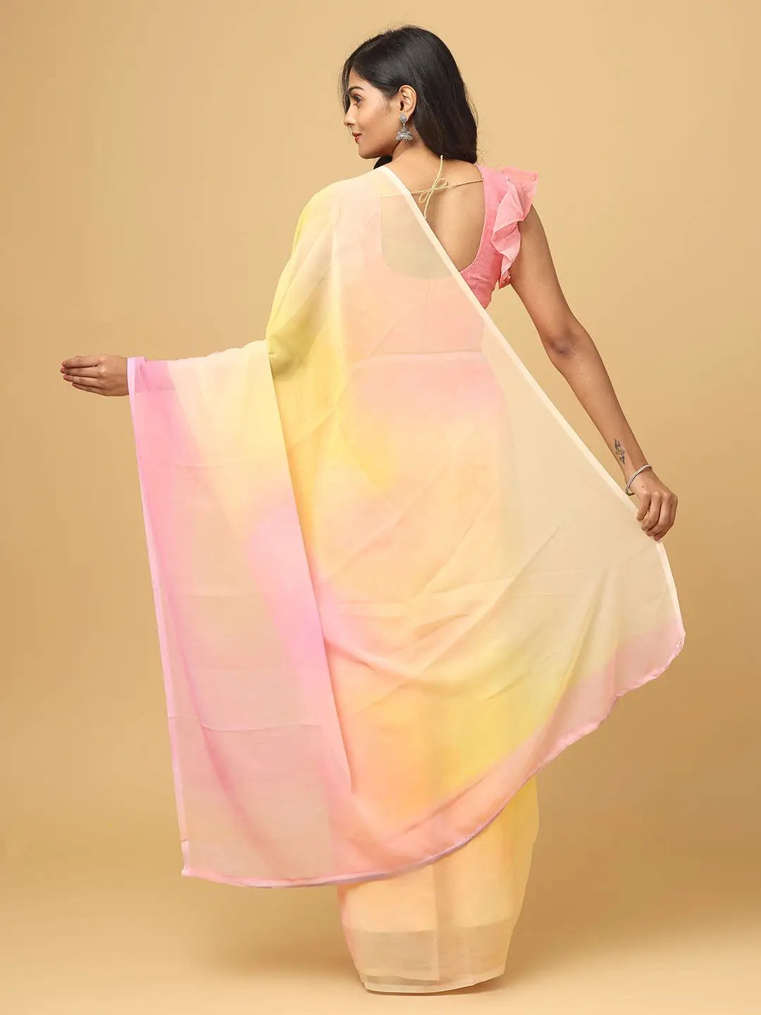 Ombre Soft Georgette Digital Print Saree by My Store