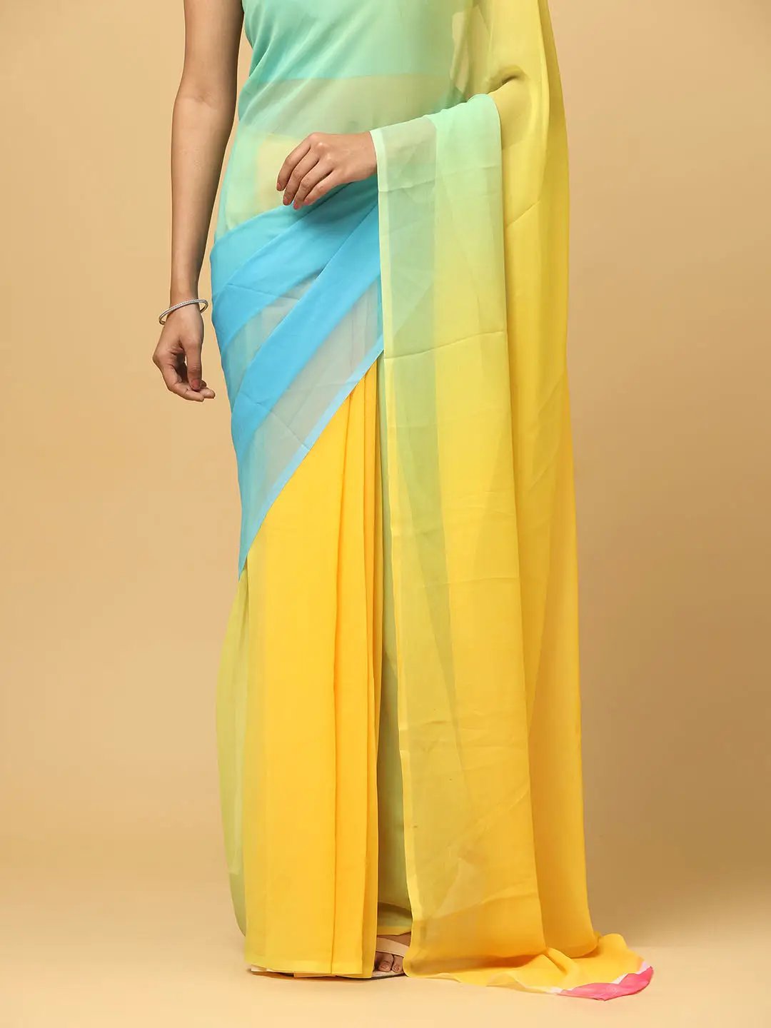 Ombre Soft Georgette Digital Print Saree by My Store